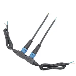 Divisor M15 en forma de F personalizado, Conector de Cable impermeable de 1 a 2 enchufes, utilizado para la cría de ganado
