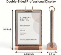 Support de menu pliable moderne en bois A5, écologique et portable, pour restaurants, hôtels, magasins, bureaux