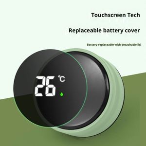 Tasse isotherme intelligente en acier inoxydable 304 avec revêtement intérieur en céramique, design minimaliste, portable pour le bureau, cadeau personnalisé, maintien au chaud 6-12 heures - Product Image 4