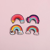 Broches en métal unisexes en gros, motifs animaux arc-en-ciel mignons, épingles émaillées avec logo gay et lesbien