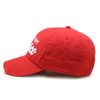 Gorra de béisbol desgastada con bordado Vintage para exteriores con logotipo 3D personalizado