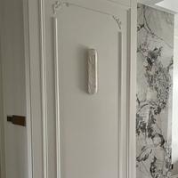Intérieur Hôtel Couloir Chevet Décor Moderne Nordique Albâtre Cuivre Applique Linéaire Longue Bande LED Lumière