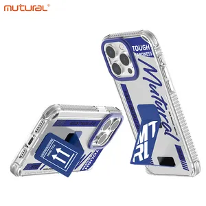 Funda de teléfono Mutura Best Seller IML para iPhone15 Pro Max con succión magnética Fold Kickstand Funda para teléfono móvil