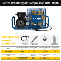 Kompresor Udara Portabel TAHU NRX-100IS dengan Motor, Piston Mati Otomatis, 100L/menit 225/330BAR
