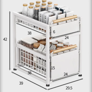 Organizzatori di cucina e di stoccaggio sotto il <span class=keywords><strong>lavandino</strong></span> in acciaio al carbonio metallo tirare fuori spezia Rack per <span class=keywords><strong>lavandino</strong></span> di <span class=keywords><strong>scarico</strong></span> - Product Image 6