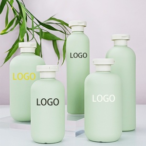 Eco-friendly Green HDPE 200ml 300ml 400ml 500ml Soft Cosmetic Packaging Body Lotion Plastic Squeeze Shampoo Bottle With Pump - Product Image 5