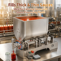Machine de remplissage semi-automatique pneumatique pour sauces et pâtes en acier inoxydable 50L 80L pour produits alimentaires