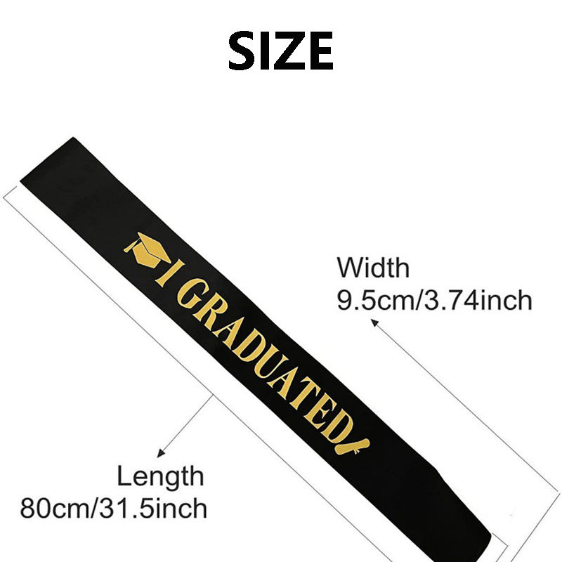 I Graduated Sash Class of 2026 Senior Sashes with Gold Letter for ...