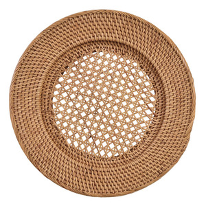 Modern Design Round Rattan Charger Plated Durable Eco-Friendly Plate for Hotel Restaurants Dessert Serving - Product Image 6