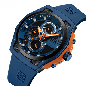Montre à quartz pour homme NF8051T, nouvelle mode, étanche, bracelet en silicone, classique, pour affaires, avec date, 22 mm, 44 mm - Product Image 2