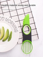 Draagbare Multifunctionele Roestvrijstalen Messen Fruit-En Groentesnijder Snijmachine Drie-In-Één Gereedschap Voor Kiwi-Avocado