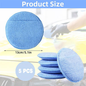 Microfiber lembut kecerahan tinggi spons pembersih mobil multi-guna aplikator lilin dengan bantalan busa tas poles mobil Termasuk - Product Image 6