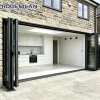 Portes pliantes en aluminium coupe-vent sur mesure Rogenilan, portes accordéon à double vitrage Low-E