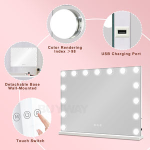 Miroir Cosmétique de Table avec Lumière LED Miroir de Maquillage avec Ampoules 58x46cm Chargement USB Type-C Certifié CE Miroir Personnalisé - Product Image 2