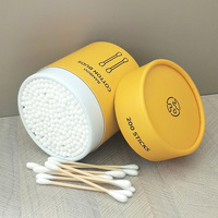 Fabrika Q Tips 200 adet Kağıt Kutulu Çevre Dostu Saf Bambu Çift Uçlu Çok Amaçlı Pamuklu Çubuklar Ev/Ofis/Seyahat İçin