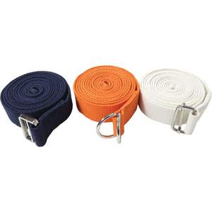 Cinturón de correas de Yoga de algodón reciclado orgánico amigable, hebillas metálicas para uso físico, etiqueta privada de Color personalizada al por mayor - Product Image 3