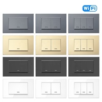 Mifra thaïlande 100-240V 10A or/gris foncé/noir/blanc interrupteur intelligent Wifi Tuya interrupteur mural intelligent avec neutre