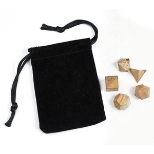 Imagen Juego de piedras geométricas de jaspe con bolsa de terciopelo Artículos metafísicos curativos comprar - Product Image 1