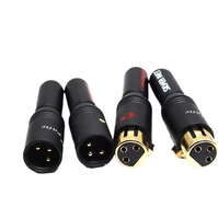 Connecteurs XLR 3 broches mâle-femelle haute fidélité plaqués or en cuivre pour audio équilibré, micro, mixeur, amplificateur et alimentation
