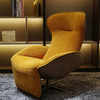 Fauteuil inclinable de luxe haut de gamme à gravité zéro, en velours de haute qualité, en acier inoxydable, fauteuil simple ergonomique pour salon