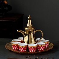 Lot de 6/12 tasses à café arabes en céramique de 60 ml, sans BPA, résistantes à la chaleur, idéales pour cafés et restaurants