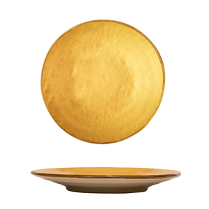 LIGNE MÉDITERRANÉENNE - ASSIETTE À DESSERT EN GRÉCIHE JAUNE DIAMÈTRE 20CM HAUTEUR 3CM - Product Image 1