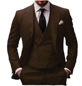 Costume de mariage 3 pièces classique pour homme, coupe ajustée, simple boutonnage, grande taille, style italien, couleur personnalisable, tenue de cérémonie pour mariages - Product Image 1