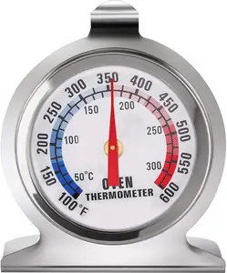 OvenThermometer-termómetro de cocina de acero inoxidable, medidor de temperatura para horno