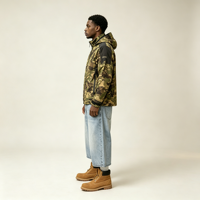 Veste parka camouflage pour homme, personnalisée, imperméable, coupe-vent et respirante, pour toutes les saisons, fermeture éclair, coque rigide