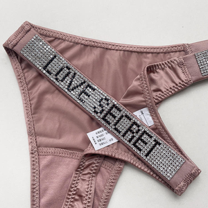 New Women's <b>Seamless</b> <b>Thong</b> Panties Low-Rise Ultra-Thin Spandex Nylon Solid Color Pattern Sexy Underwear With Waist Logo - Product Image 3