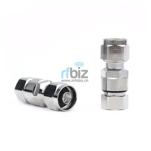 Connecteur mâle en laiton de type N à faible indice de pollution PIM, plaqué nickel, contact central doré, isolateur PTFE, pince de fixation, 1/2 pouce, pour câble coaxial super flexible en mousse - Product Image 5