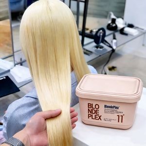 Poudre décolorante pour <span class=keywords><strong>cheveux</strong></span> BlondePlex Salon, éclaircissement niveau 11+, avec une agréable odeur de rose, 450g, logo personnalisé - Product Image 1