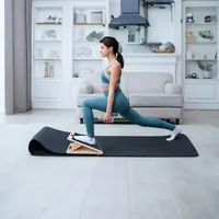 Plataforma Inclinada de Madera Profesional Ajustable y Portátil Antideslizante para Ejercicios de Estiramiento de Pantorrillas, Tabla de Sentadillas, Plataformas de Ejercicio
