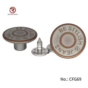 Nhà Máy Giá Biểu Tượng Tùy Chỉnh Kim Loại Quần Jean Nút Với Đinh Tán Brass Denim Nút Cho Quần Jean - Product Image 6