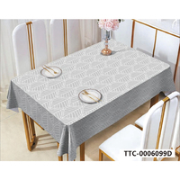Nappe semi-circulaire en PVC vert-gris, écologique, personnalisable, imperméable, anti-taches, facile à nettoyer, protection pour table à manger à domicile