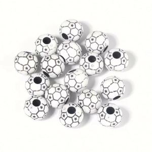 100 Piezas de Cuentas Acrílicas de Béisbol, Tenis, Fútbol Americano y Sóftbol para Manualidades, Pulseras, Llaveros, Joyería Hecha a Mano y Accesorios de Artesanía - Product Image 3