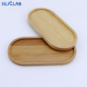 Plato de comedor, bandeja de bambú, bandeja de servicio de forma ovalada para café, té, fruta, comida, postre, bandeja de almacenamiento de Bambú - Product Image 4