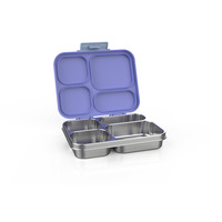Approvisionnement direct transfrontalier, boîte à lunch en acier inoxydable 304, 4 compartiments, conception d'étanchéité anti-odeurs, compatible micro-ondes, 800-1000 ml