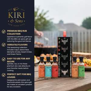 Set de Regalo de Especias para Barbacoa Smokehouse Pitmasters, 5 Mezclas de Condimento Gourmet (Cajun/Caribbean/Memphis/Southwest) |   Bull Camping al Aire Libre - Product Image 5