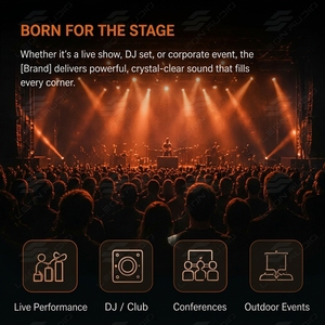 Factory Price Hot <b>Sale</b> Customized JL50A Dual 12 Inch Line <b>Speaker</b> 1000W RMS Plywood Cabinet <b>for</b> Outdoor Concert Live Stage JL50A - Product Image 6
