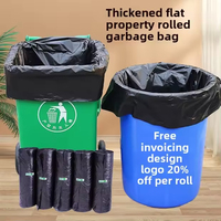 Sacs poubelle en plastique à bouche plate, résistants, sans déchirure, résistants à la chaleur, impression personnalisée, pour restaurants, déchets ménagers, vente en gros