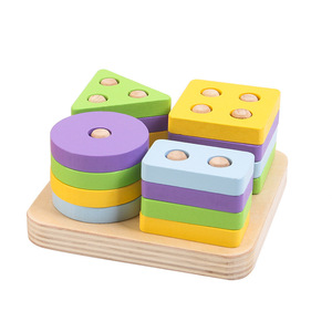 Shape Puzzles Wooden Color Sorting <b>Toys</b> Matching Shape Sorters <b>Toy</b> Wooden Blocks Learning <b>Educational</b> <b>Toys</b> Easter Gifts - Product Image 6