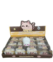 Crispy Kitty Squishy Stress Ball Round Blocks Filled ASMR Anti Stress Release Hand Relax Gift Fidget Toy Crunchy Squeeze Toy