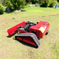 Robot de tonte tout-terrain télécommandé avec chenilles en caoutchouc, homologué EPA, pour l'ingénierie agricole et la construction