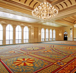 Alfombra de nailon con estampado de lujo hecha a máquina, suelo de salón de banquetes ignífugo para Hoteles de 5 estrellas y uso de oración - Product Image 4