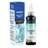 Nouvelle production de résine époxy 50 ml, pigment couleur océan, pâte colorante hautement enrichie pour table en bois, pigment colorant pour artisanat