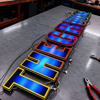 Letras 3D Gigantes Iluminadas del Fabricante con Programas RGB, Letras con Luces RGB, Letreros LED Programables
