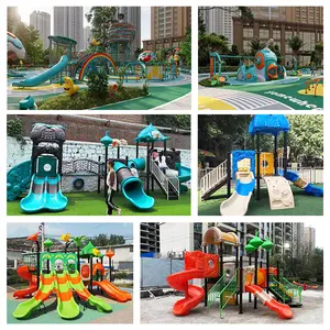 गर्म बिक्री वाणिज्यिक बच्चों प्लास्टिक स्लाइड आउटडोर खेल का मैदान आधुनिक बच्चे पार्क