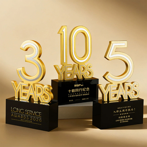 Trofeo Personalizzato in Metallo con Stampa UV, Coppa Commemorativa, Nuovo Trofeo Dorato con Numero, Modello Souvenir con Logo Aziendale Artistico - Product Image 1