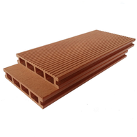 Dek Lantai WPC Co-extruded Motif Kayu Lurus Persegi 18mm Halus Modern Sistem Pengunci Ganda Tahan Air Anti Gores Anti Selip